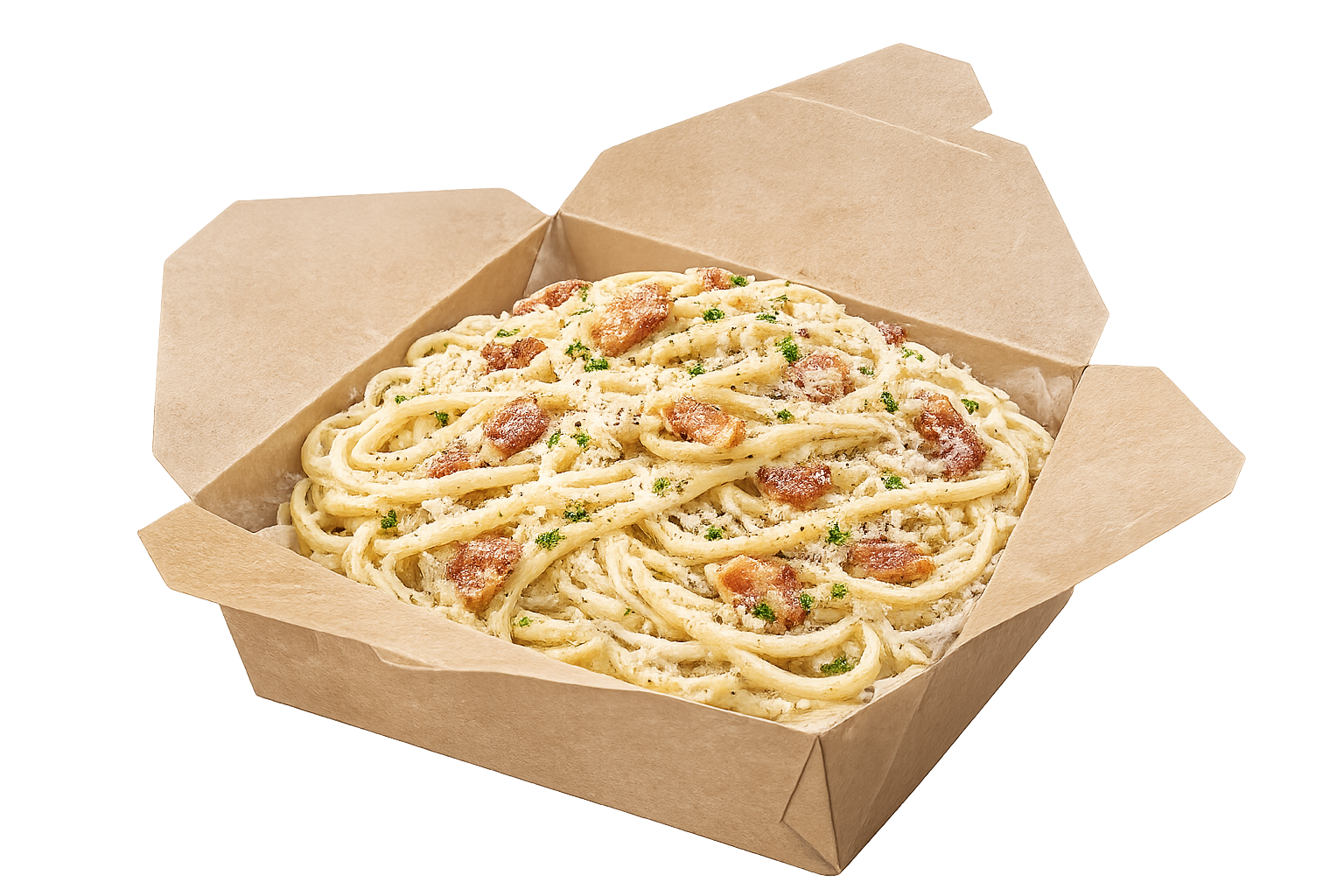 Creamy pasta at Pelican Bistro