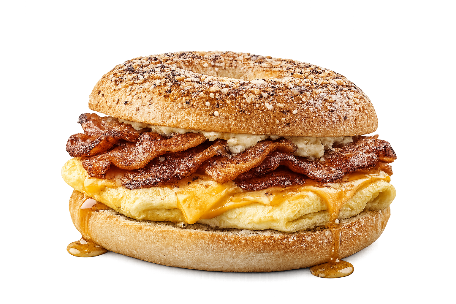 Breakfast bagel sandwich at Pelican Bistro
